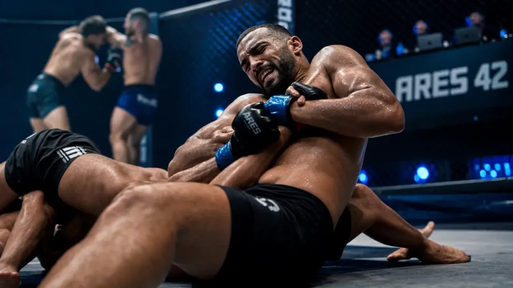 Combat mma Jordan Zebo en soumission à ARES 42
