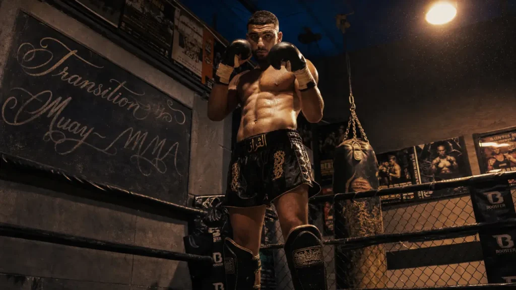 yassine boughanem combat mma en retour, combattant dans le ring