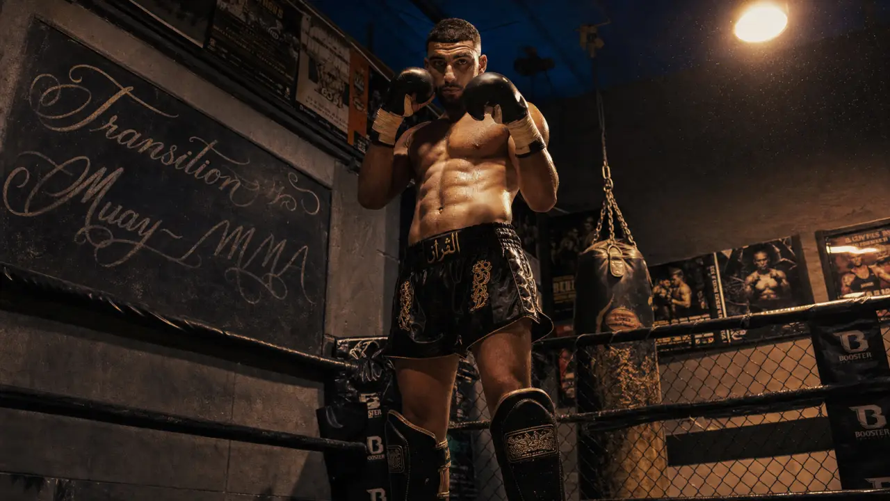 yassine boughanem combat mma en retour, combattant dans le ring