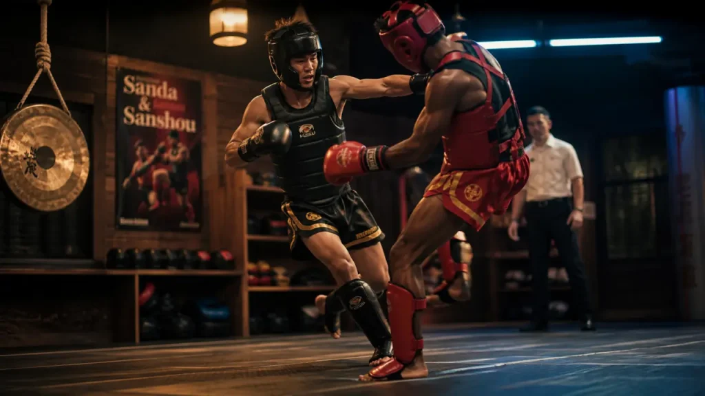Boxe sanda : la boxe chinoise de poings, pieds et projections