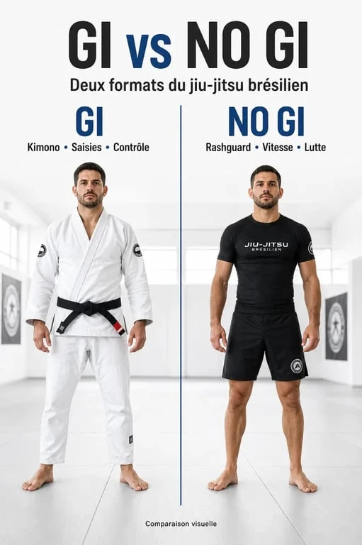 Comparatif no gi et gi en jiu-jitsu brésilien