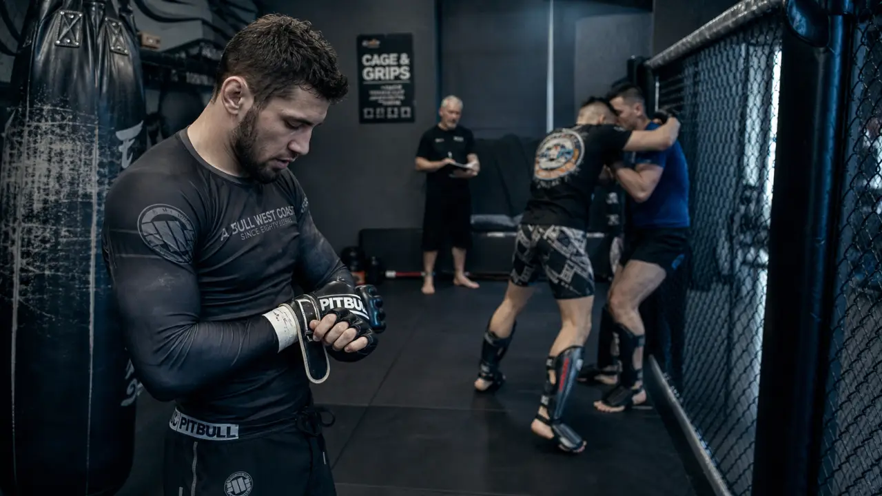 Mixed art martial : entraînement MMA en salle de sport