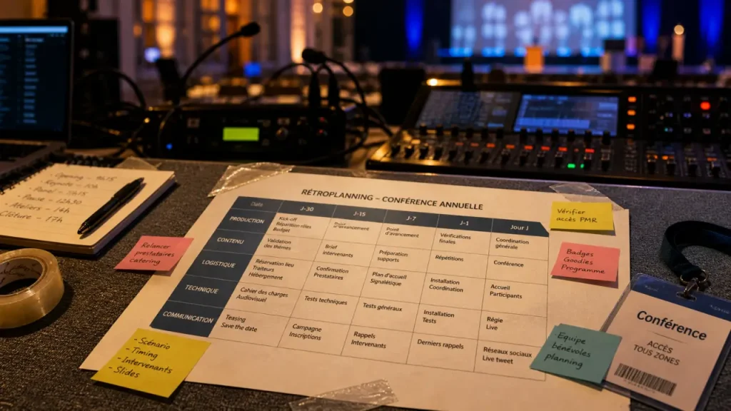 Budget, lieu et rétroplanning : les décisions qui sécurisent l’organisation d’un événement professionnel