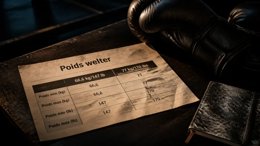 Poids welter : 66,6 kg en boxe, 77 kg à l’UFC, les confusions à éviter