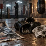 Boxeur francais connu : affiche de boxe française, gants et ceinture