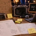 Liste des tâches organisation événement, checklist Jour J imprimée